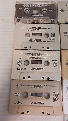 #ad Lot of 13 Vintage Rock amp; Roll Cassette Tapes No Cases Various Artists