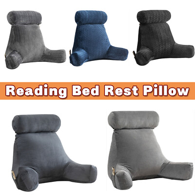 #ad Reading Pillow TV Bed Rest Memory Foam with Arms Rests Neck Roll Back Support