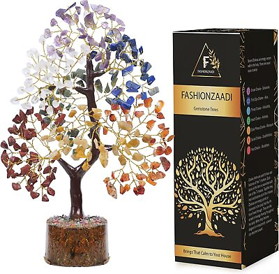#ad 7 Chakra Tree of Life Crystal Positive Energy Home Decor Gifts Spiritual Gifts