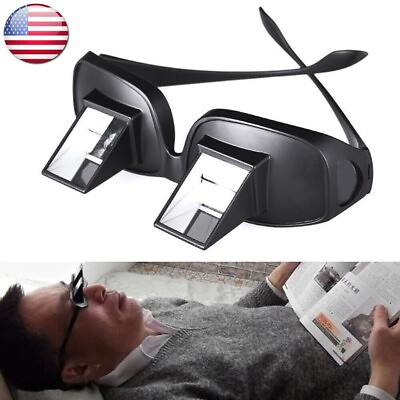 #ad Bed Prism Spectacles Horizontal Lazy reading Glasses 90 Grad For Reading tv