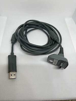 #ad Microsoft Xbox 360 Play And Charge Cable Kit Grey Official OEM Free Shipping