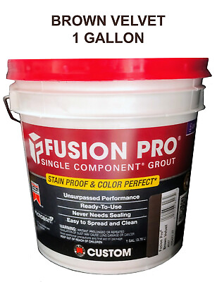 #ad Fusion Pro Single Component Grout #647 Brown Velvet 1 Gallon NEW SEALED