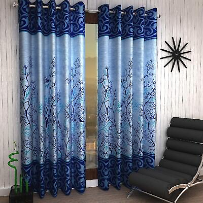 #ad Eyelet Polyester Bedroom Curtains Ready Made Floral Pattern Curtains All Size