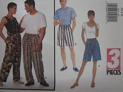 #ad 3515 Vintage Butterick SEWING Pattern UNISEX Shorts Pants UNCUT
