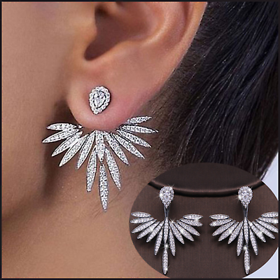 #ad Phoenix Wings Earrings Crystal Rhinestone Fashion Earring Angel Cute Luxury