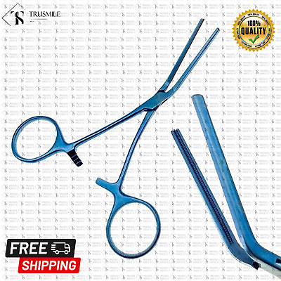 #ad New Titanium Notched Vascular Clamp forceps 13.5cm Neurosurgical instruments
