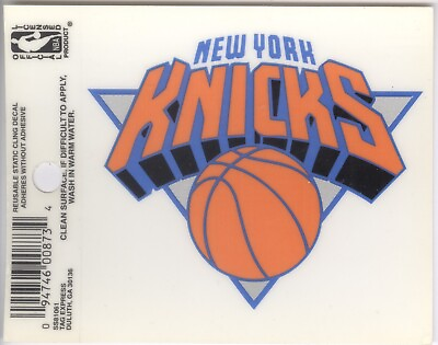 #ad New York Knicks NBA Reusable Static Window Cling Decal 3 3 4 x 3 1 2 inch