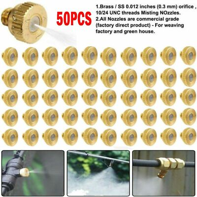 #ad 50PCS Outdoor Misting Cooling System Garden Tool Irrigation Water Mister Nozzles
