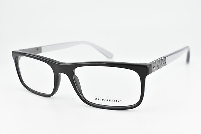 #ad Burberry Eyeglasses Frame B 2240 3001 Black Men Women Italy 55 18 145 #4309