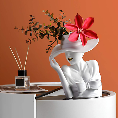 #ad Flower Vase Decorative Ceramic Flower Vase Creative Elegant Woman Arrangement