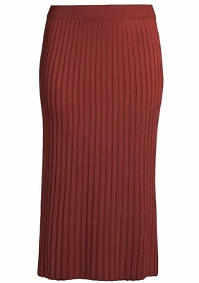 #ad Hugo Boss Women#x27;s Sienna Fenova Rib Knit Midi Skirt Size L MSRP 348