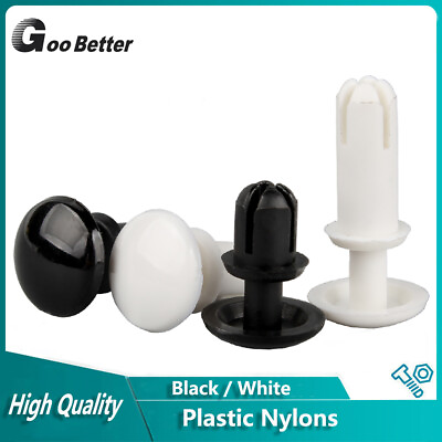 #ad Nylon Push Type Rivets White Black Plastic Letter Rivets R Type Rivets For PCB