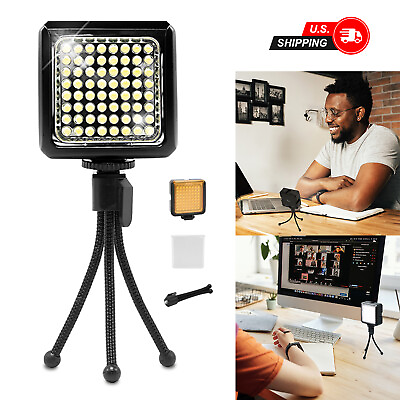 #ad LSP Mini LED Video Light Stand Filter YouTube Vlog Video Conference Tabletop