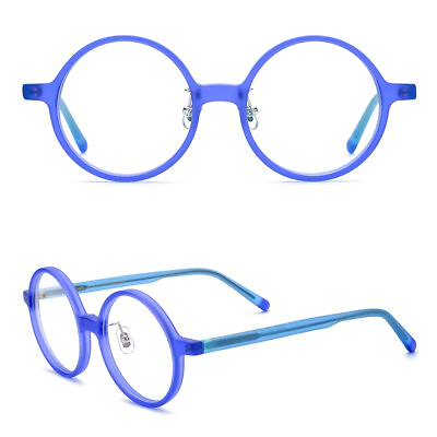 #ad Frosted Round Large Glasses Frame Men Women Anti Blue Ray Eyeglass Frames J