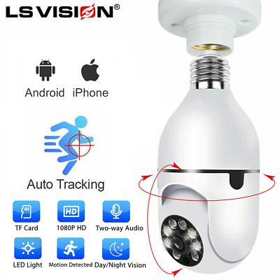 #ad 360° 1080P IP E27 Light Bulb Camera Wi Fi IR Night Smart Home Wireless Security