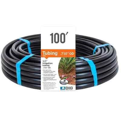 #ad 1 2 in. 0.710 O.D. x 100ft. UV Resistant Poly Drip Irrigation Tubing Equipment