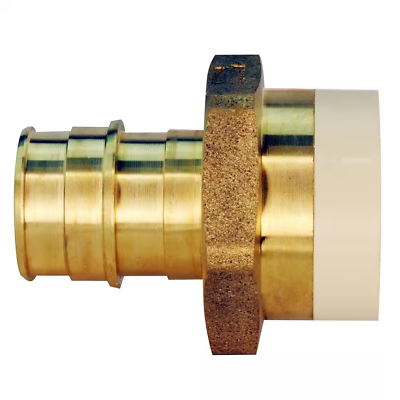 #ad 3 4 in. Brass PEX A Barb x 3 4 in. PVC Straight Adapter