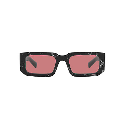 #ad Prada PR 06YS 05W06O Black Plastic Phantos Sunglasses Red Solid Color Lens $120.16
