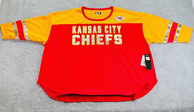 #ad Kansas City Chiefs Women’s Jersey NFL Team Apparel SZ XL NWT Red Yellow Taylor