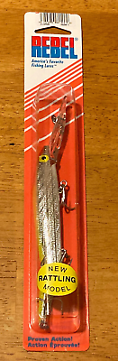 #ad REBEL SPOONBILL LURE Silver Yellow Red 5 1 4quot; BODY 7quot; OVERALL OLD STOCK
