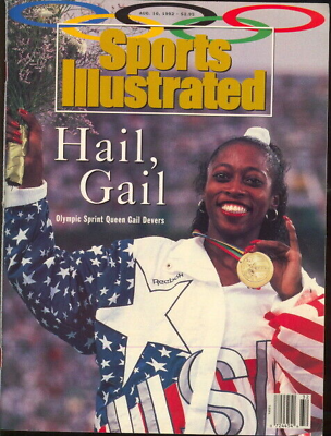 #ad 1992 Sports Illustrated: Gail Devers Olympic Gold Medal No Mail Label