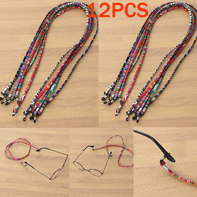 #ad Eyeglass Holder Chains Decorative Sunglasses Chain Glasses Holder Necklace 12pcs