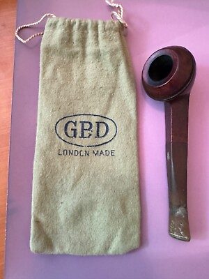 #ad GBD New Standard London Made Smoking Pipe Green Pouch Vintage England J