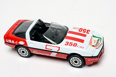 #ad 1983 Matchbox 1984 Corvette GT Convertible Car 1:56 #7 Red White