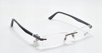 #ad Ray Ban RB6326I 2502 Rimless Grey Frame Reading Glasses Progressive Lens