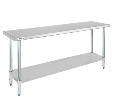 #ad Commercial 18quot; x 72quot; Stainless Steel Work Prep Table With Undershelf Kitchen NEW
