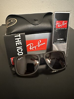 #ad Ray Ban Justin Classic Matte Havana Brown Gradient Polarized 54 mm Sunglasses
