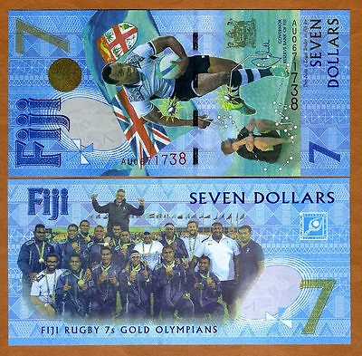 #ad FIJI $7 2017 P 120 UNC Commemorative The only $7 legal tender worldwide