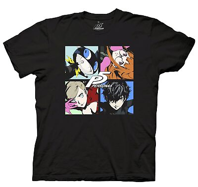 #ad Persona 5 Character Four Up Officially Licensed Adult T Shirt