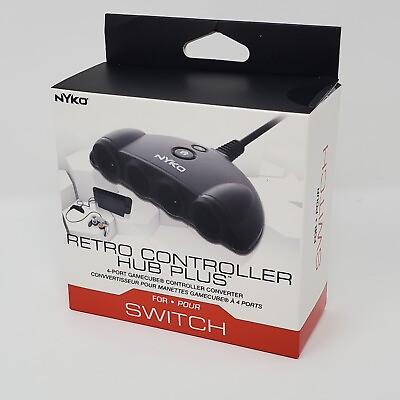 #ad GameCube Controller Converter For SWITCH 4 Port Nyko Retro Controller Hub Plus