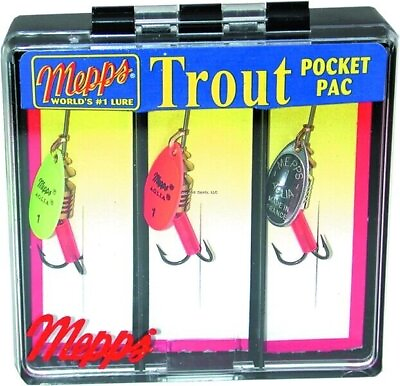 #ad Mepps KB T Pocket Pac Aglia Plain Trout Kit Assorted Treble Hook 3 per Pack
