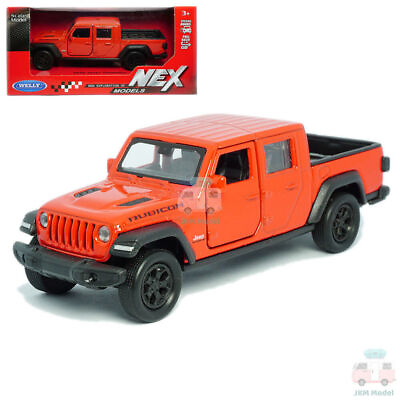 #ad 1:47 Jeep Gladiator 2020 Model Car Diecast Toy Vehicle Collection Gift Orange