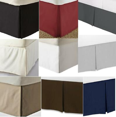 #ad Tailored Bed Skirt Solid 600 TC Cotton Split Corner Length 15quot; 16quot; 17quot; inch