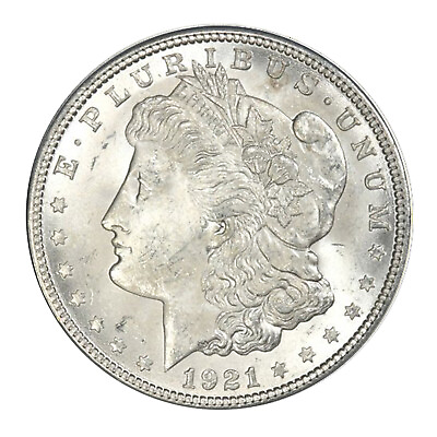 #ad 1921 Morgan Silver Dollar Gem Brilliant Uncirculated BU 90% Silver