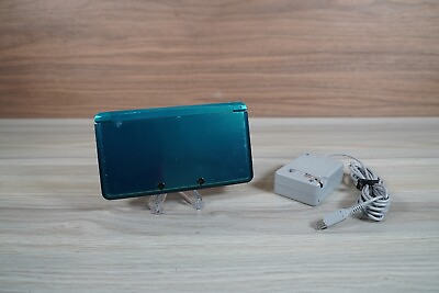 #ad Nintendo 3DS console CTR 001 Aqua Blue 3D SLIDER Broken WORKS GOOD OTHERWISE