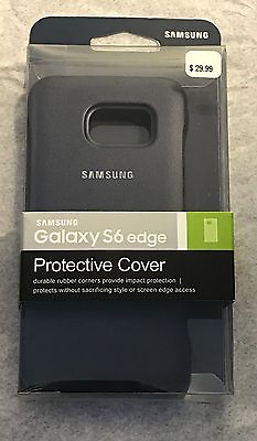 #ad New OEM Samsung Protective Cover Case for Samsung Galaxy S6 Edge Black Sapphire