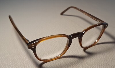 #ad Oliver Peoples Fairmont H Eyeglasses Genuine Buffalo Horn 49 21 145 German Made