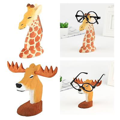 #ad Hand Carved Spectacle Eyeglass Holder Nose Animal Display Rack