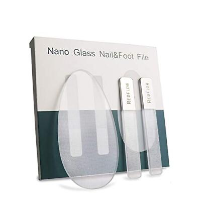 #ad RedFlow Nail Buffer Set Contains 2 Nano Glass Nail Files and 1 Nano Glass Foo...