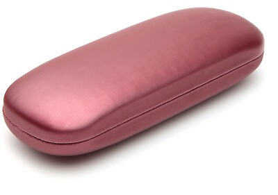 #ad NEW Clam Shell Hard Eyeglasses Glasses Case Burgundy w Microfiber Cleaning Cloth