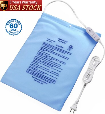 #ad Electric Heating Pad For Back Cramps amp; Back Pain Relief No Auto Shut Off 12quot;X15quot;