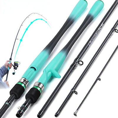 #ad Ultralight Fishing Rod 1.8 2.1m 30T Fiber Spinning and Casting Rod Max Drag 10Kg