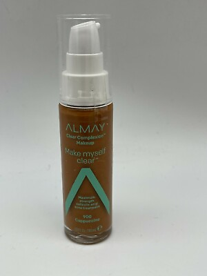 #ad Almay Clear Complexion Makeup Make Myself Clear 900 CAPPUCCINO 1.0 Fl Oz