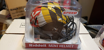 #ad MARYLAND TERRAPINS PRIDE FLAG NCAA Mini Speed Football Helmet RIDDELL