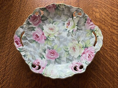 #ad Vintage Norcrest Cottage Rose Plate 7 1 2quot; Norcrest Fine China B 105