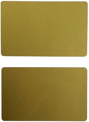 #ad 20 Gold Blank PVC Cards CR80 30 Mil Graphics Quality Credit Card size
